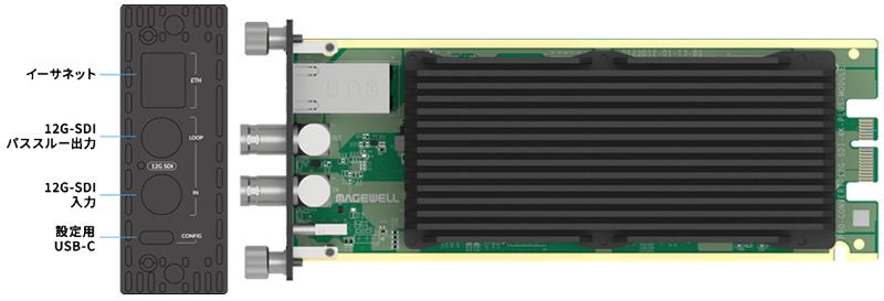 MAGEWELL Pro Convert 12G SDI 4K Plus Module インターフェース