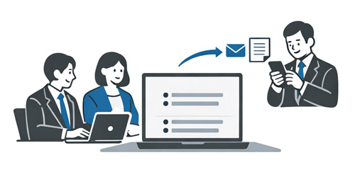 営業レポートの作成と共有を自動化